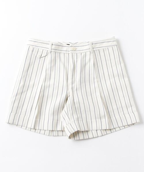 LAUREN RALPH LAUREN（ローレン ラルフ ローレン）の「ストライプド プリーテッド ショートパンツ（その他パンツ・レディース・ナチュラル・0/00/2/4）」の6枚目の写真