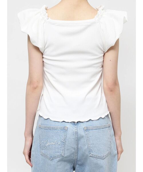 CALNAMUR（カルナムール）の「バルーン2WAYスリーブカットトップス（Tシャツ/カットソー・レディース・ホワイト/ミント/ブラック・FREE）」の10枚目の写真