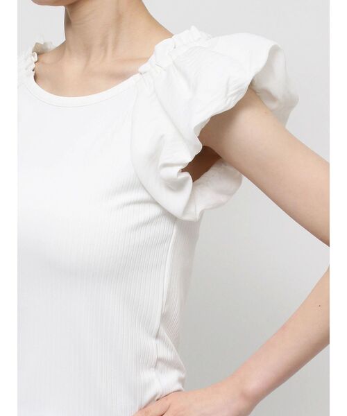 CALNAMUR（カルナムール）の「バルーン2WAYスリーブカットトップス（Tシャツ/カットソー・レディース・ホワイト/ミント/ブラック・FREE）」の12枚目の写真