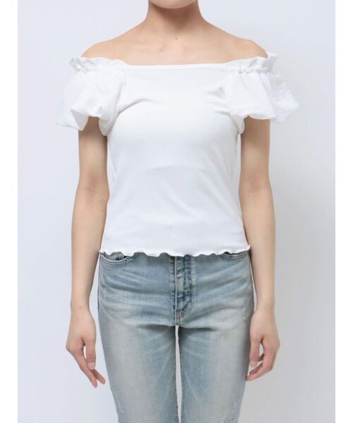 CALNAMUR（カルナムール）の「バルーン2WAYスリーブカットトップス（Tシャツ/カットソー・レディース・ホワイト/ミント/ブラック・FREE）」の16枚目の写真