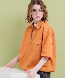 ナイロンハーフジップTシャツ