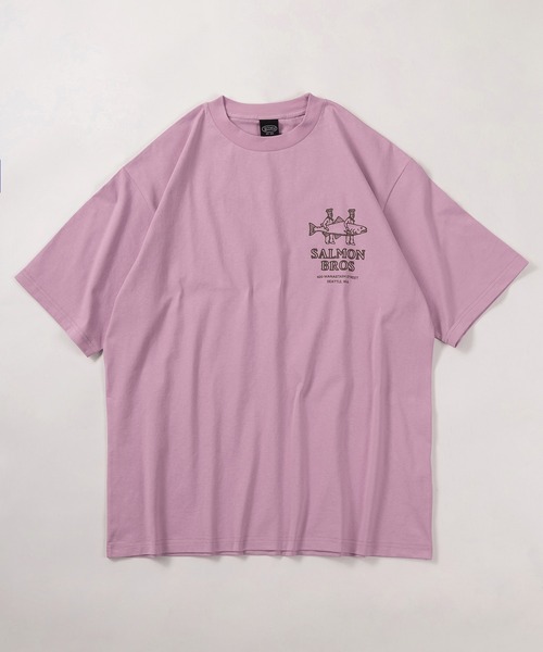 MANASTASH(マナスタッシュ)の「【MANASTASH/マナスタッシュ】ワンポイントロゴ&フィッシュプリント デザイン/シーティ サーモン/CiTee SALMON/ 半袖Tシャツ(Tシャツ/カットソー・メンズ・ホワイト/ピンク/ブラック・M/L/XL)」の8枚目の写真