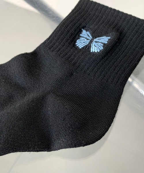 non-hedge（ノンヘッジ）の「蝶モチーフソックス（ソックス/靴下・レディース・ホワイト/ブラック・FREE）」の14枚目の写真