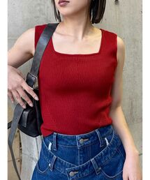 MURUA | デザインリブタンク(ニット/セーター)