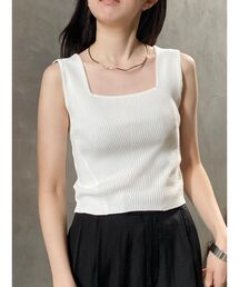 MURUA | デザインリブタンク(ニット/セーター)