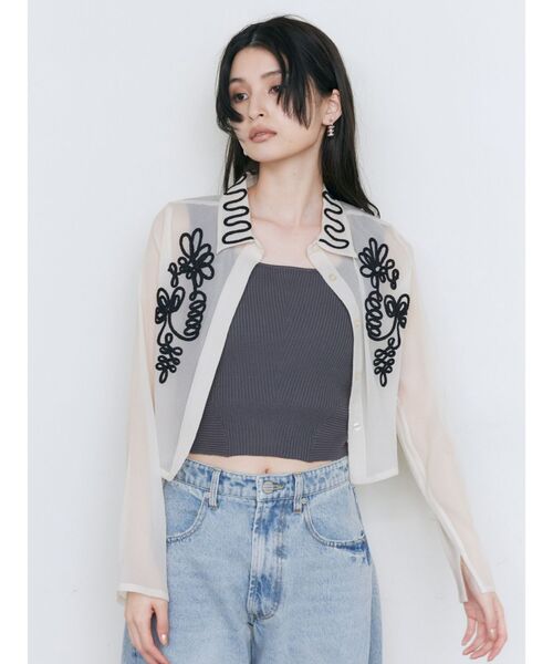 MURUA（ムルーア）の「デザインリブタンク（ニット/セーター・レディース・グレー/グリーン/レッド/ホワイト・FREE）」の8枚目の写真