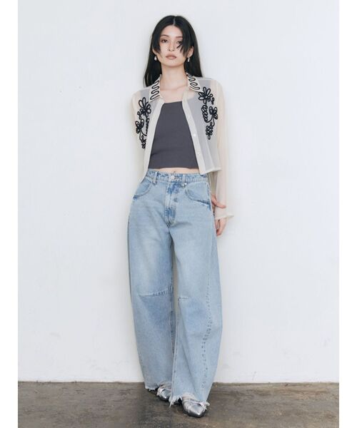 MURUA（ムルーア）の「デザインリブタンク（ニット/セーター・レディース・グレー/グリーン/レッド/ホワイト・FREE）」の9枚目の写真