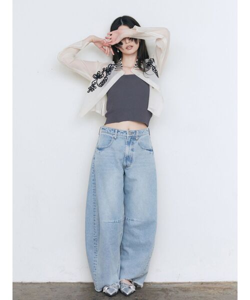 MURUA（ムルーア）の「デザインリブタンク（ニット/セーター・レディース・グレー/グリーン/レッド/ホワイト・FREE）」の10枚目の写真