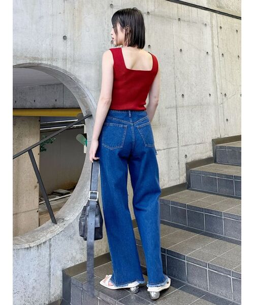 MURUA（ムルーア）の「デザインリブタンク（ニット/セーター・レディース・グレー/グリーン/レッド/ホワイト・FREE）」の15枚目の写真