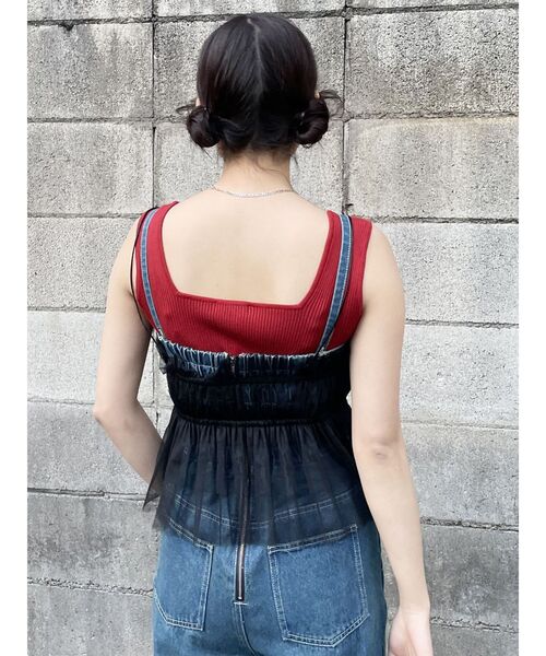 MURUA（ムルーア）の「デザインリブタンク（ニット/セーター・レディース・グレー/グリーン/レッド/ホワイト・FREE）」の17枚目の写真