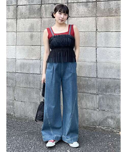 MURUA（ムルーア）の「デザインリブタンク（ニット/セーター・レディース・グレー/グリーン/レッド/ホワイト・FREE）」の18枚目の写真