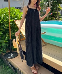 カットフリンジキャミワンピース