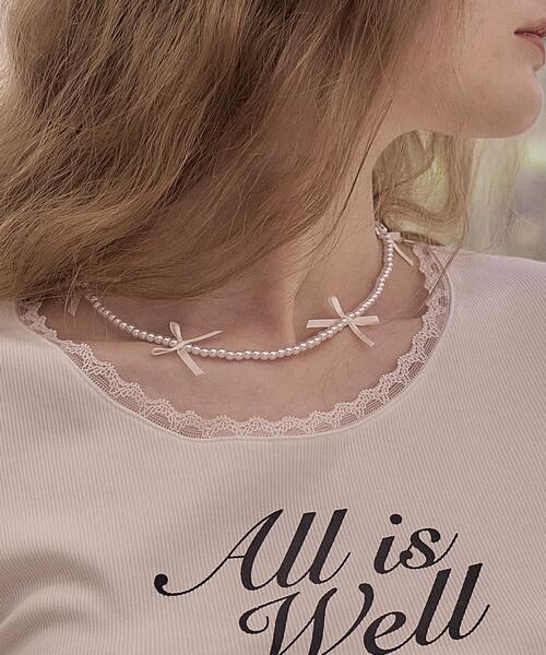 WEGO（ウィゴー）の「WEGO/リボンチョーカー（チョーカー・レディース・ブラック/ホワイト・FREE）」の3枚目の写真