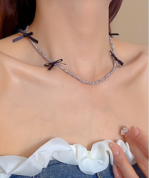 WEGO（ウィゴー）の「WEGO/リボンチョーカー（チョーカー・レディース・ブラック/ホワイト・FREE）」の8枚目の写真