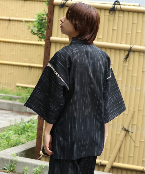 Art re A select(アトリエセレクト)の「-Jinbei-甚平セットアップ(浴衣・メンズ・チャコール/ネイビー/ブラック/グレー・M/LL/L)」の7枚目の写真
