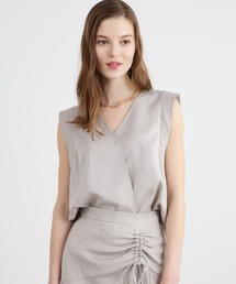 PINKY&DIANNE（ピンキーアンドダイアン）の「◆スラブツイルセットアップブラウス（シャツ/ブラウス）」