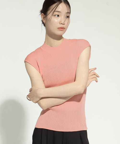 STUDIOUS/ステュディオス】ノースリーブリブニットトップス（ニット