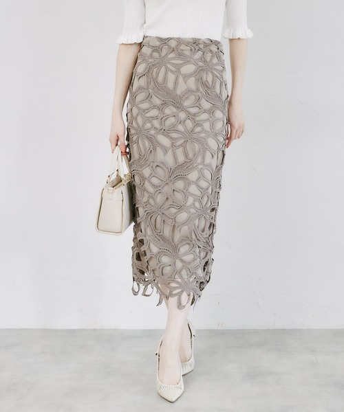 ZOZO限定】リボンレースタイトスカート（スカート）｜tocco closet