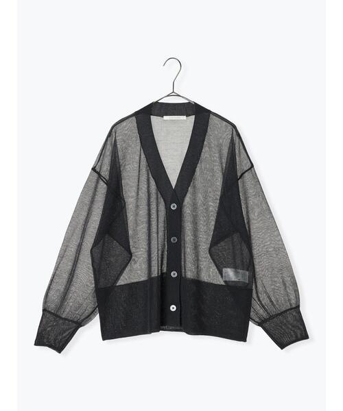 sm2rhythm（サマンサモスモスリズム）の「【接触冷感】シアーニットチュニックカーディガン（カーディガン/ボレロ・レディース・グレー/チャコールグレー/ミント・F）」の2枚目の写真