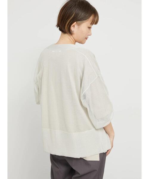 sm2rhythm（サマンサモスモスリズム）の「【接触冷感】シアーニットチュニックカーディガン（カーディガン/ボレロ・レディース・グレー/チャコールグレー/ミント・F）」の12枚目の写真