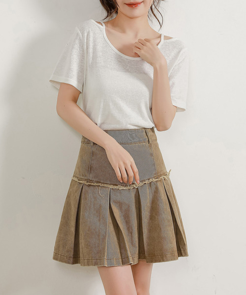DAY CLOSET（デイ クローゼット）の「レディース ヘルシーネックストラップシアーTシャツ（Tシャツ/カットソー・レディース・ブラック/ホワイト・L/M）」の16枚目の写真
