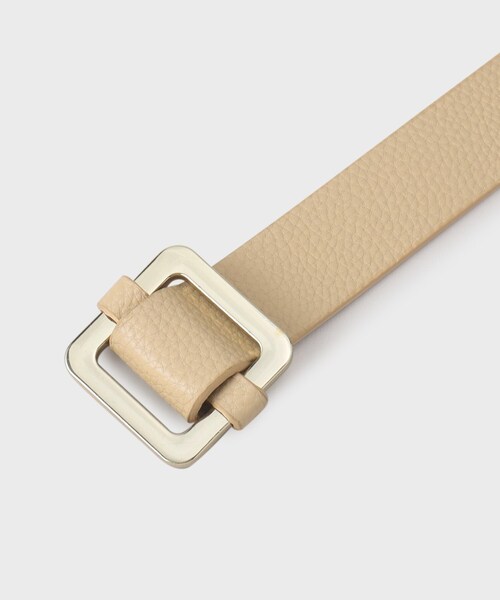 GALLEST(ギャレスト)の「◆スクエアバックルベルト(ベルト・レディース・ベージュ/ブラック・00)」の7枚目の写真
