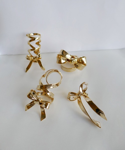 LOVE BY e.m. （ラブバイイーエム）の「ビッグリボンリング/レディース/バレエコア（リング・レディース・シルバー/ゴールド/ブラック/アンティークゴールド/アンティークシルバー/ピンク系その他・L/M/LL）」の9枚目の写真