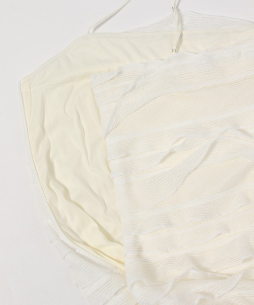 mysty woman（ミスティウーマン）の「ティアードキャミワンピース　128566（ワンピース・レディース・オフホワイト/ブラック・FREE）」の13枚目の写真