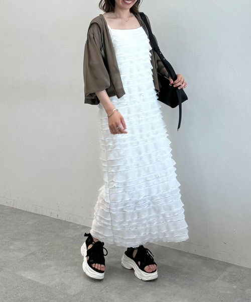 mysty woman（ミスティウーマン）の「ティアードキャミワンピース