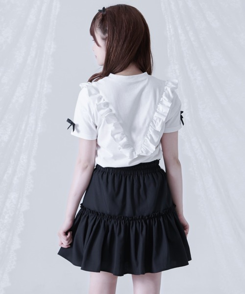 TRAVAS TOKYO(トラバス トウキョウ)の「『TRAVAS TOKYO/トラバス トーキョー』フリルクロップドTシャツ(Tシャツ/カットソー・レディース・ブラック/ホワイト・M/L)」の10枚目の写真