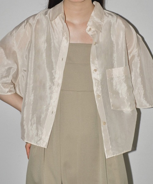 TODAYFUL（トゥデイフル）の「TODAYFUL Satin Short Shirts 12410406（シャツ/ブラウス・レディース・ブラック/ライトブルー/ホワイト・FREE）」の6枚目の写真