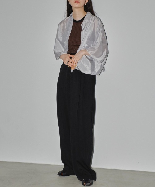 TODAYFUL（トゥデイフル）の「TODAYFUL Satin Short Shirts 12410406（シャツ/ブラウス・レディース・ブラック/ライトブルー/ホワイト・FREE）」の15枚目の写真