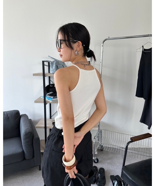 ANDMARY タンクトップ Bella ribbon tank