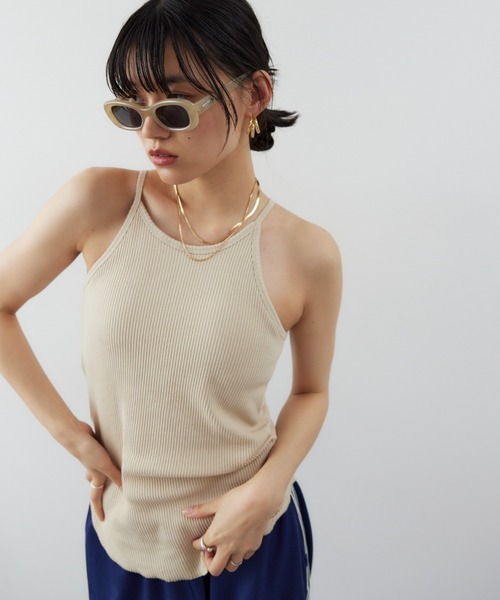 HANNE(アン)の「カップインアメスリタンク(タンクトップ・レディース・ホワイト/ブラック/ベージュ/チャコールグレー・FREE)」の20枚目の写真