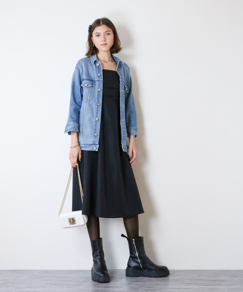 a lot of love（ア ロット オブ ラブ）の「パフスリーブオフショルエレガントワンピース/パーティードレス（ドレス・レディース・ブラック/グリーン/オフホワイト・FREE）」の18枚目の写真