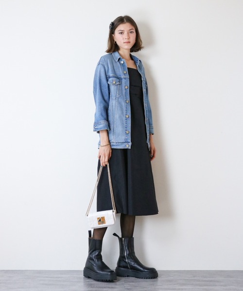 a lot of love（ア ロット オブ ラブ）の「パフスリーブオフショルエレガントワンピース/パーティードレス（ドレス・レディース・ブラック/グリーン/オフホワイト・FREE）」の19枚目の写真