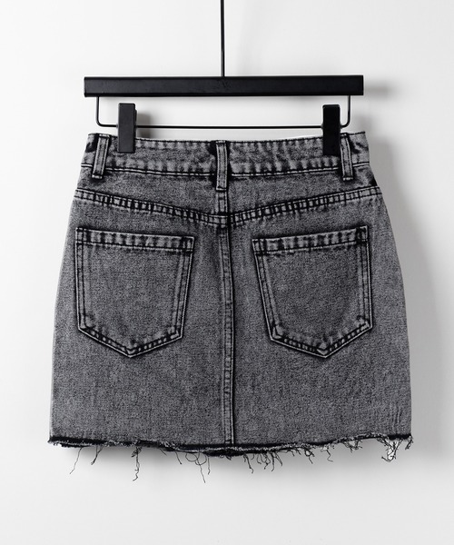 ※※【 ３size 】ダブルポケットカーゴデニムミニスカート ／double pocket cargo denim mini skirt（デニムスカート）｜me+em select（ミームセレクト）