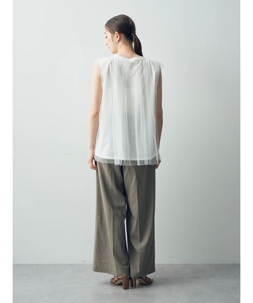 FRAY I.D｜チュールレイヤードノースリカットソー | Rakuten