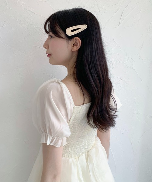 Teem Store(チームストア)の「スクエアネックフリルパール フレアボリュームワンピース(ワンピース・レディース・ホワイト/ピンク/アイボリー・F)」の18枚目の写真