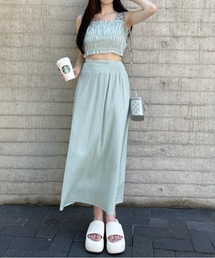 clear | ギャザーフレアスカート[セットアップ可能]≪2024SS新作≫(スカート)