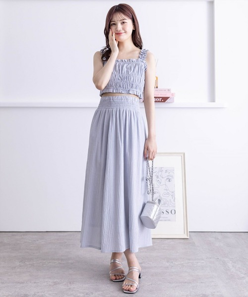 clear（クリア）の「ギャザーフレアスカート[セットアップ可能 大人 フェミニン]≪再入荷≫（スカート・レディース・ミント/イエロー/グレー・F）」の16枚目の写真