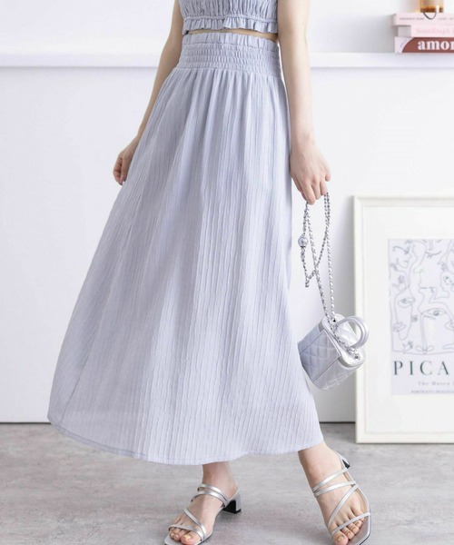 clear（クリア）の「ギャザーフレアスカート[セットアップ可能 大人 フェミニン]≪再入荷≫（スカート・レディース・ミント/イエロー/グレー・F）」の20枚目の写真