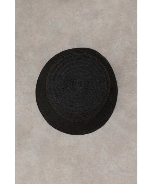 AZUL by moussy(アズールバイマウジー)の「シアーボーダーバケットハット(キャップ・レディース・ベージュ/ブラック・FREE)」の3枚目の写真