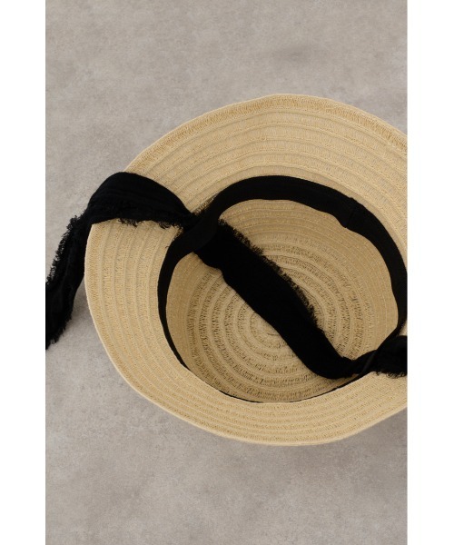 AZUL by moussy(アズールバイマウジー)の「シアーボーダーバケットハット(キャップ・レディース・ベージュ/ブラック・FREE)」の14枚目の写真