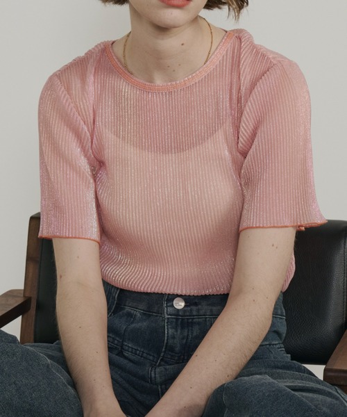 Unitage（ユニテージ）の「オーロラミニプリーツシアーTOPS（T