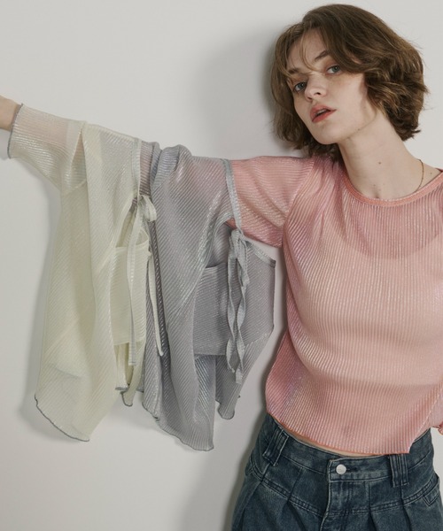 Unitage（ユニテージ）の「オーロラミニプリーツシアーTOPS（T