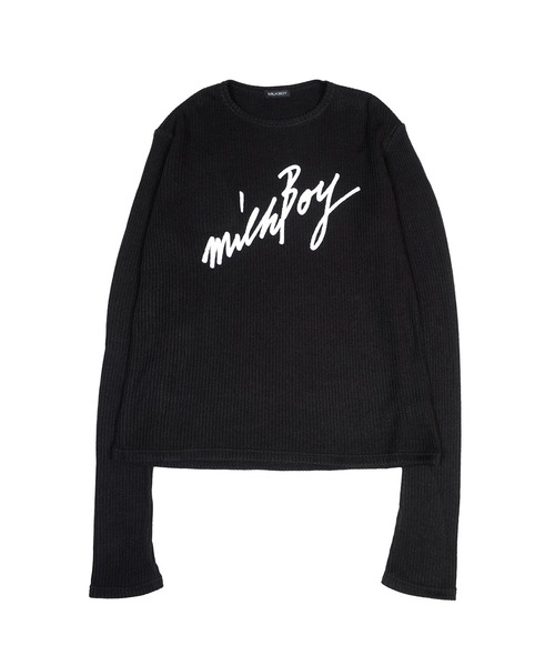 MILKBOY(ミルクボーイ)の「RIBBED LOGO Tシャツ(Tシャツ/カットソー・レディース・B/A/C・FREE)」の3枚目の写真