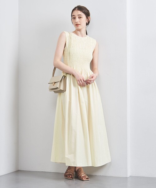 UNITED ARROWS ユナイテッドアローズ　白ワンピース　半袖 ユナイテッドアローズのワンピース / ドレス（ホワイト）の商品