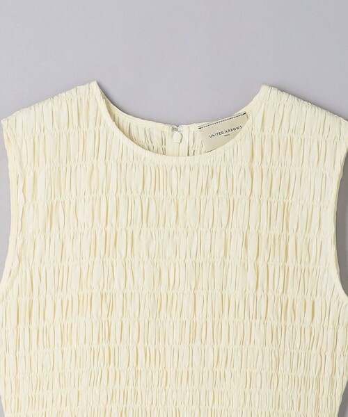 UNITED ARROWS（ユナイテッドアローズ）の「シャーリング ノースリーブ ワンピース（ワンピース・レディース・クリーム/ブラック・36/38）」の12枚目の写真