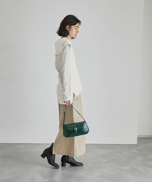 ROPE' PICNIC（ロペピクニック）の「ハーフジップノースリーブニット（ニット/セーター・レディース・チャコールグレー/キナリ・38）」の8枚目の写真